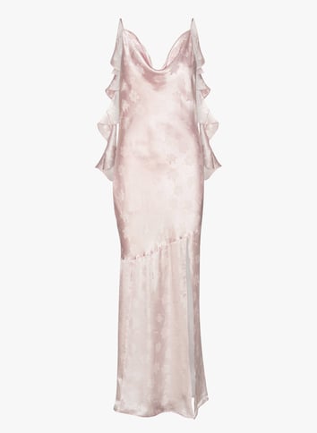 Floral Jacquard Maxi Dress ROTATE Purple